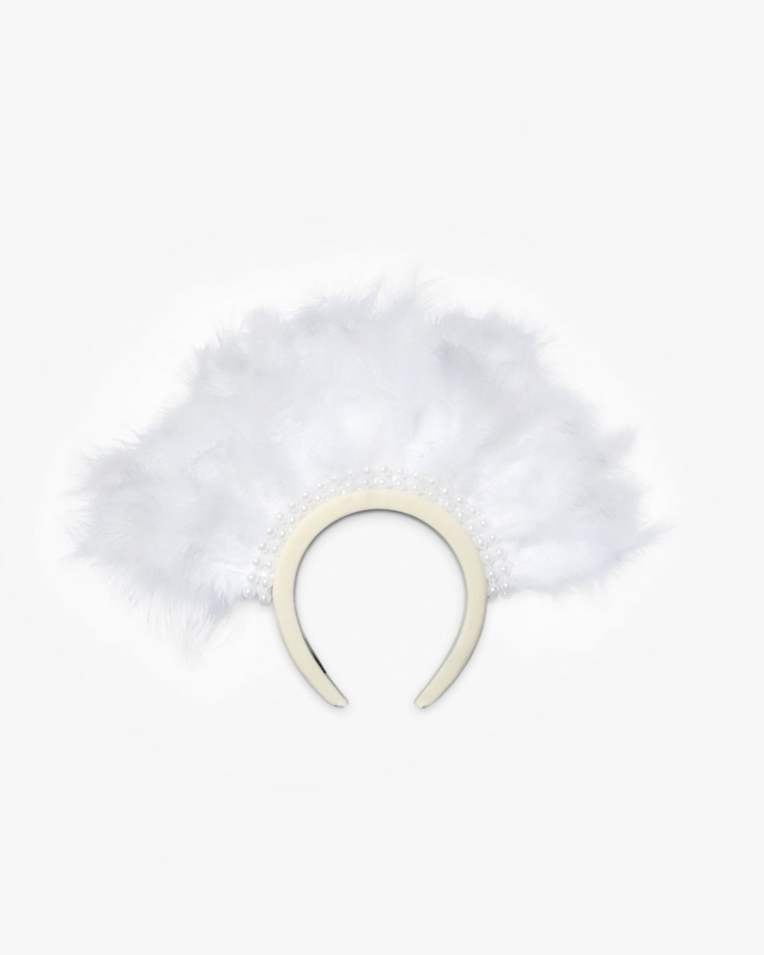 Total White feather headband