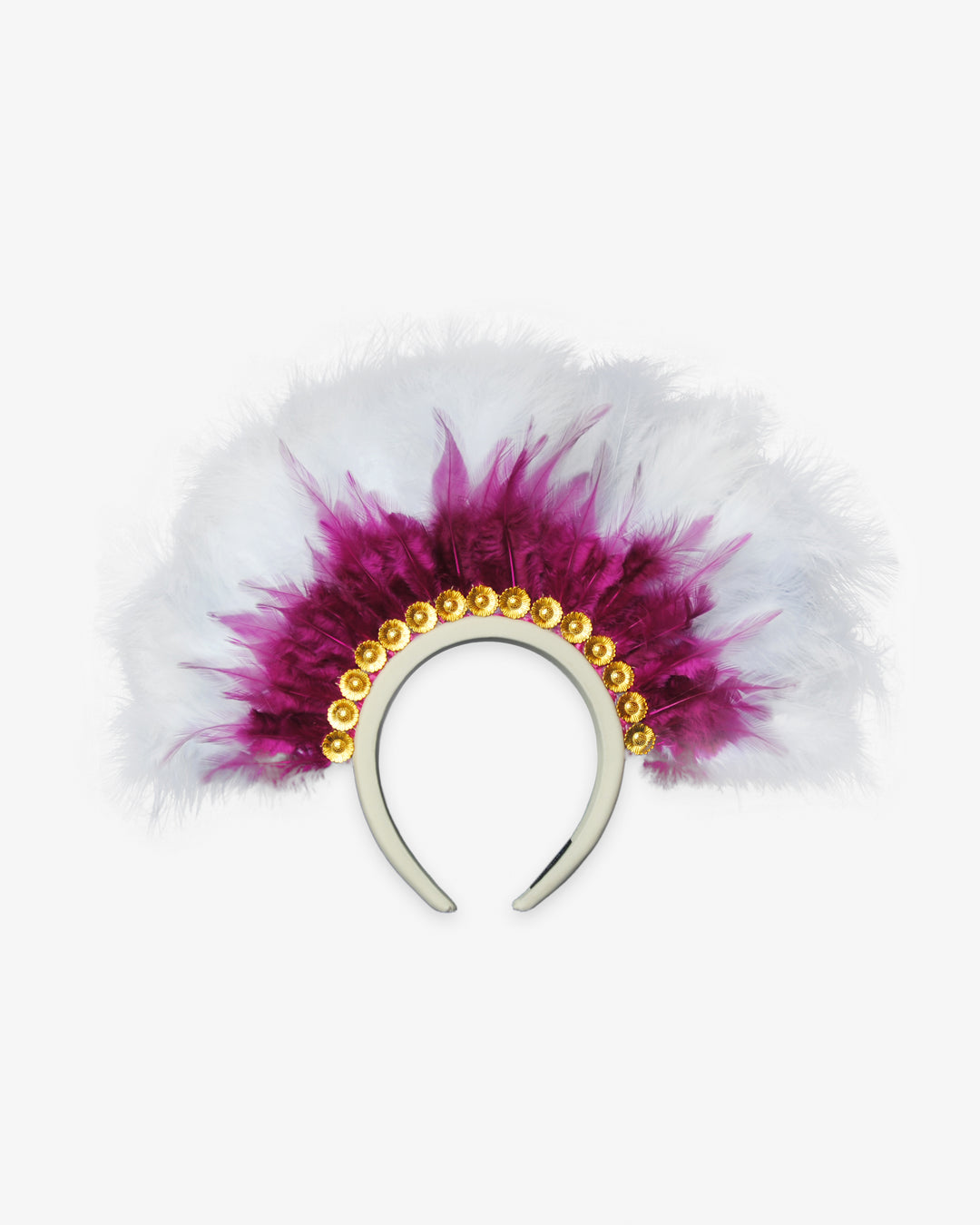 Pink feather headband